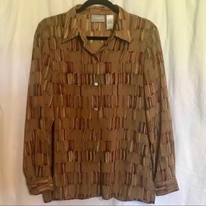 NWOT Liz Claiborne button-down long sleeve blouse. Size 10